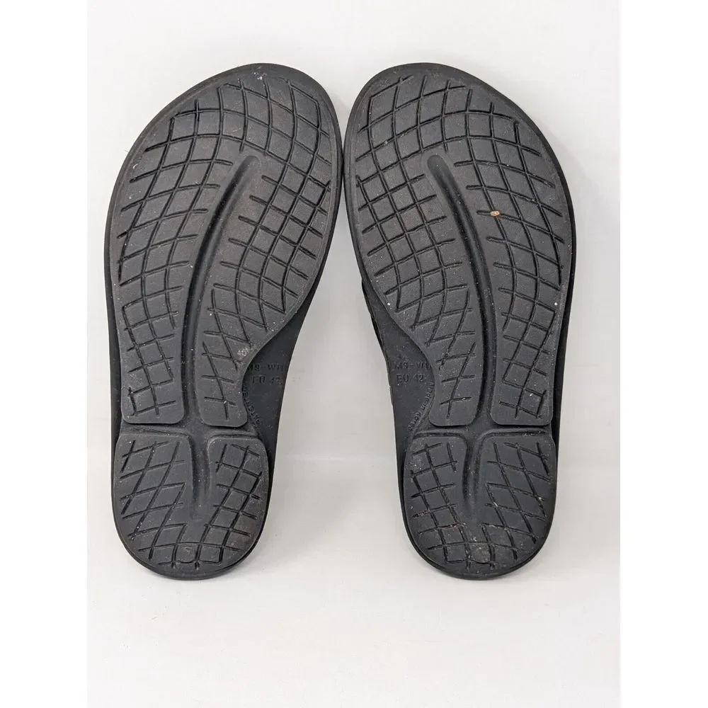 OOFOS OOriginal Recovery Foam Open Toe Sandals Black Men's 9 Women's 11 EU Sz 42